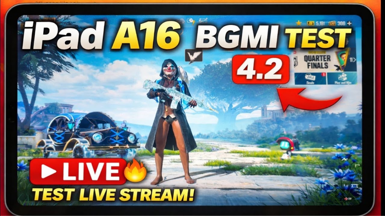 Battlegrounds Mobile India Live 🔴 | iPad A16 Power Test 💥 90 FPS Gameplay 😱 (2025)