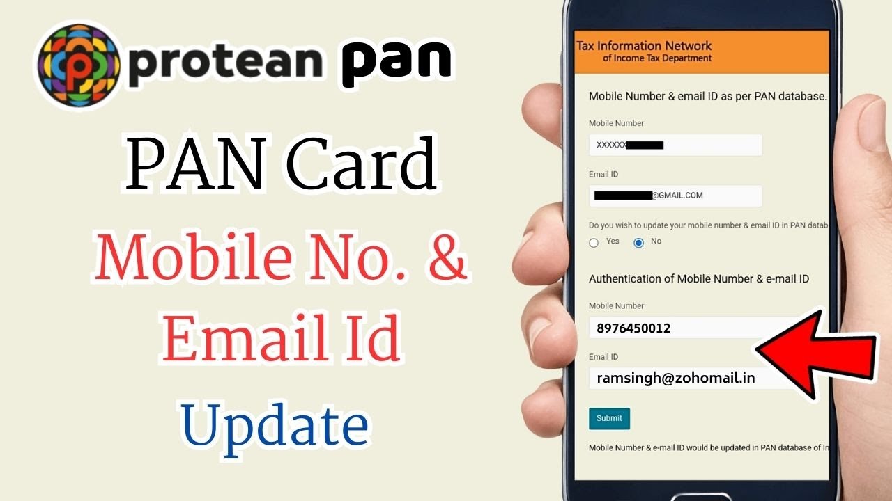 Protean Pan Card Mobile Number & Email Change Online 2025 | Pan Card Email Id & Mobile Number Update