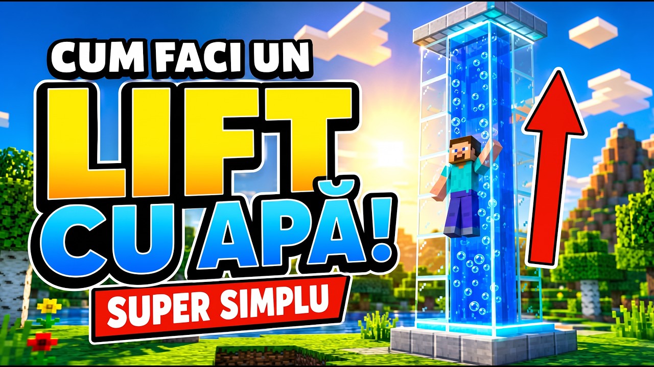 Cum Construiești un Lift cu Apă (sau fără apă) în Minecraft! Super Ușor și Rapid! 🚀