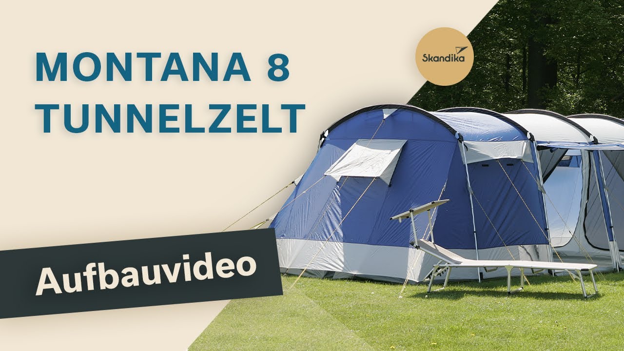 Skandika Montana 8 Tunnelzelt | Aufbau Video | Für alle Tunnelzelte mit seitlichen Stahlstangen