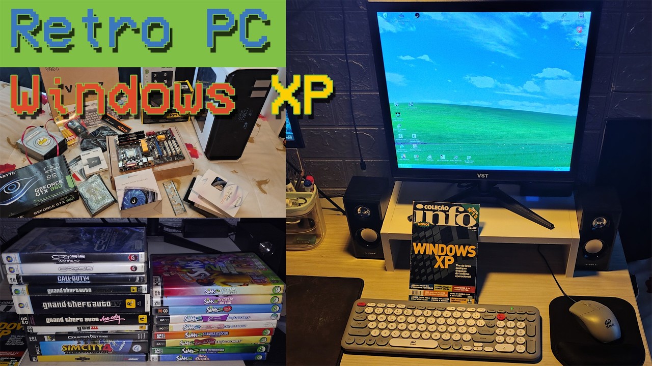 Montei um Retro PC anos 2000 com Windows XP! - Peças, Montagem, Instalação e Jogos!