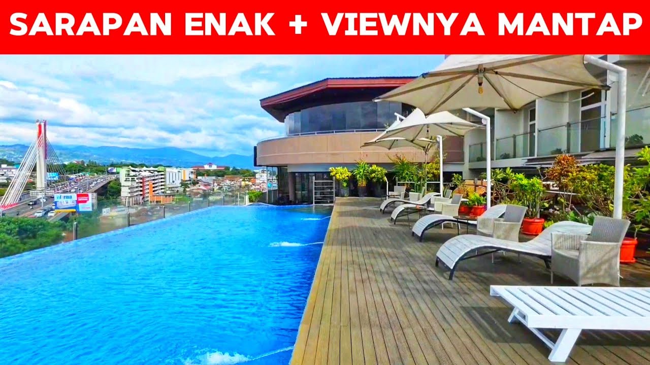 KOLAM RENANGNYA CAKEP, SARAPAN ENAK, ADA KURSI PIJAT‼️ Grandia Hotel Bandung
