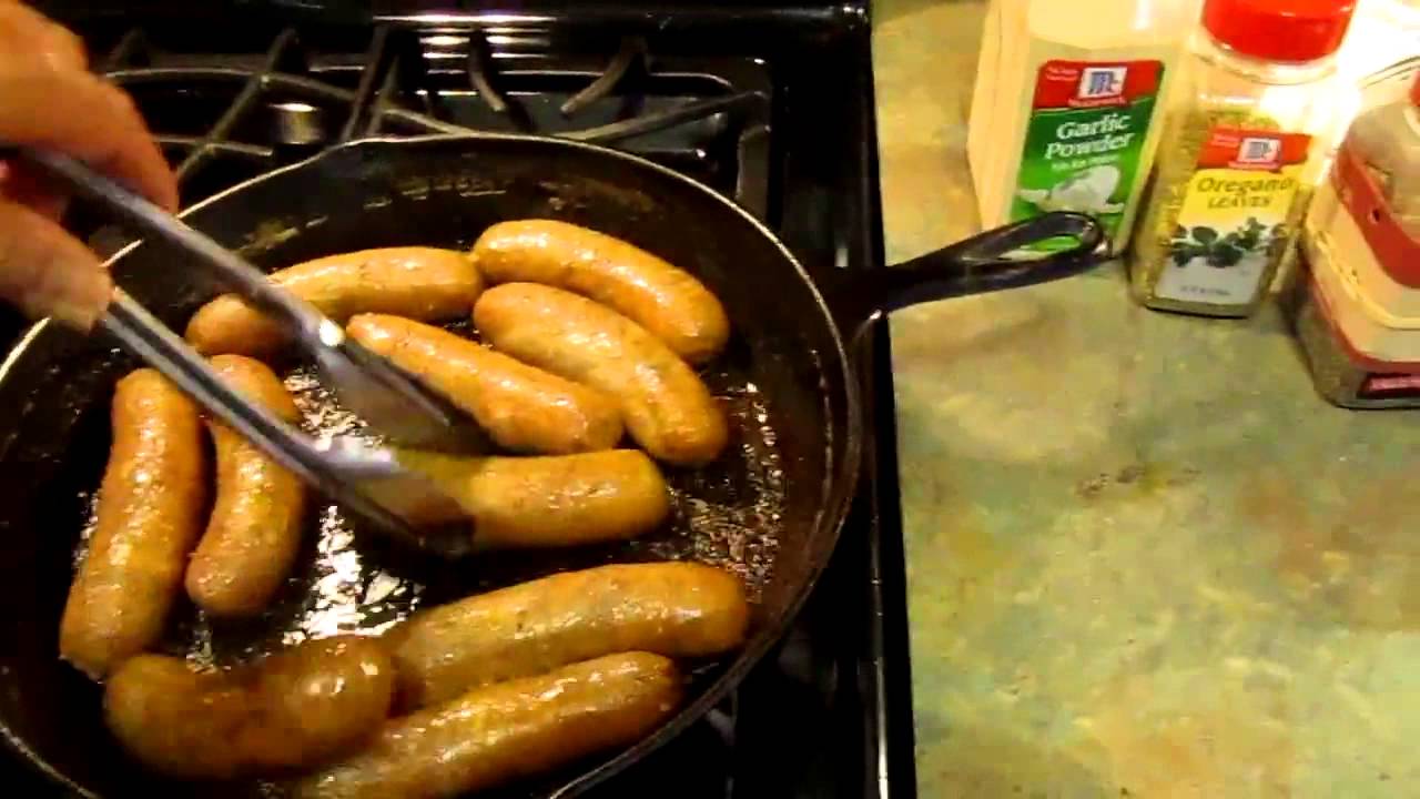 Preparing Italian Sausage for the Spaghetti Sauce!