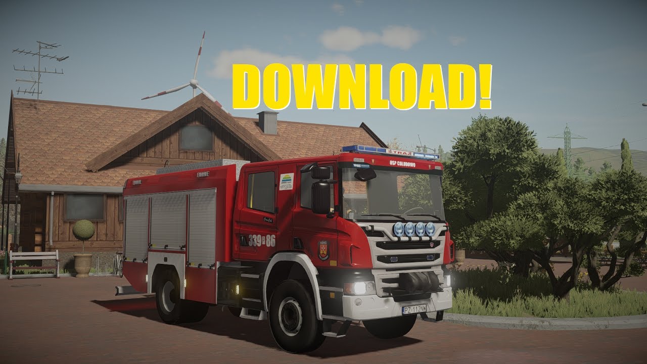 [FS22] DOWNLOAD | GCBARt Scania P410/WISS - OSP KSRG Chludowo