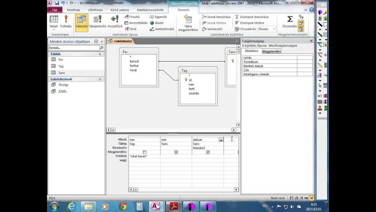 4tancrend lekérdezés
