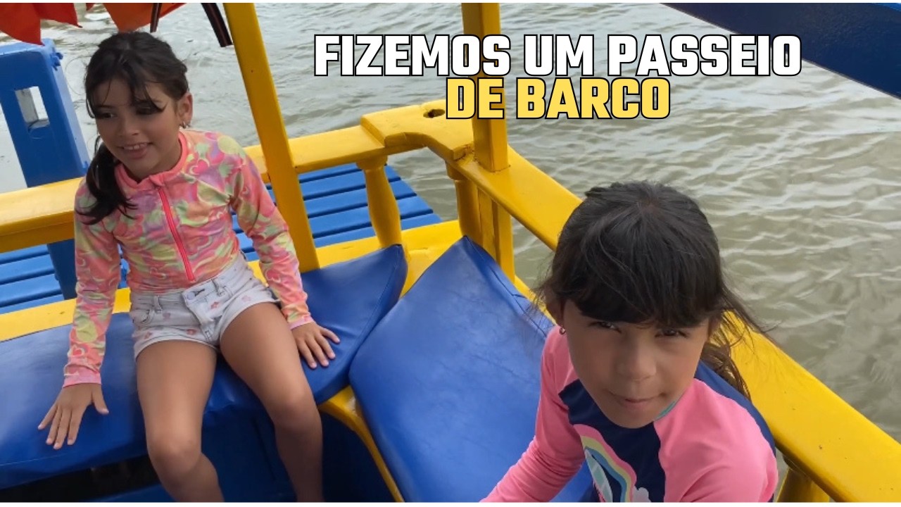 Valentina e Ana fazem um passeio de barco no Recife dos corais 🐠🛥️🐢