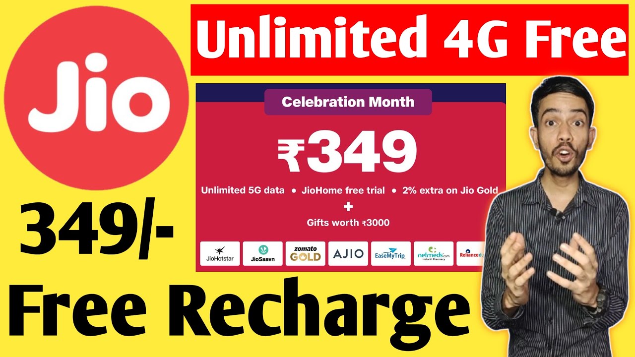 Jio 349 Plan Details | Jio Free Recharge | Jiohotstar | Jio 349 Plan Details 5G Unlimited Data