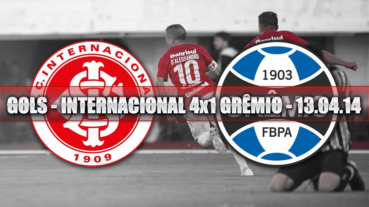 GOLS - INTERNACIONAL 4x1 GR&Ecirc;MIO - 13.04.14