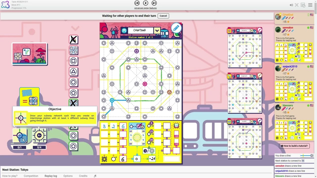 How to Play Next Station: Tokyo on BGA