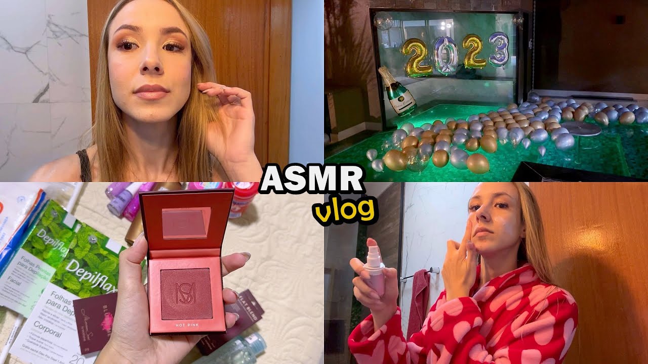 ASMR - VLOG DO MEU ANO NOVO ✨ (decorando a casa, comprinhas, me arrumando e muito mais..}