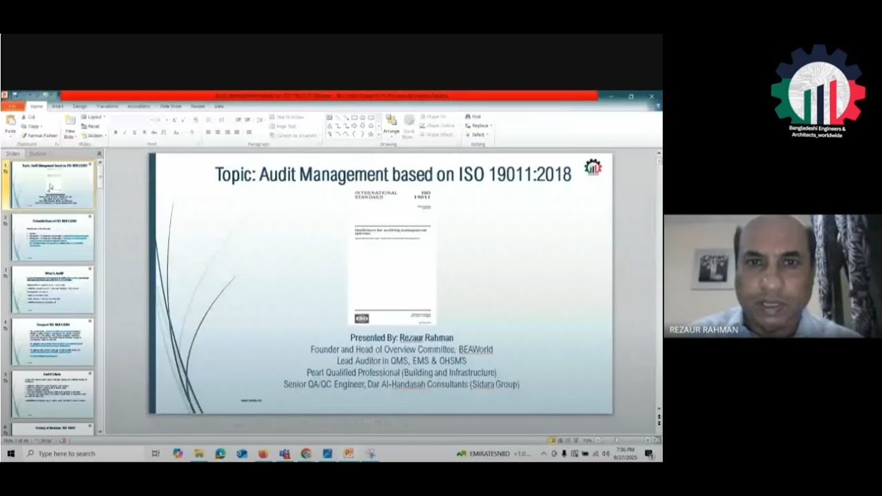 059: Topic- Audit Management based on ISO 19011.
