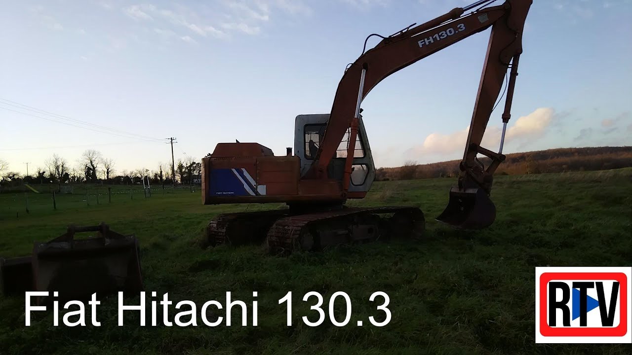 Fiat Hitachi 130.3. 13 Tonne Excavator. Steel tracks. Starting procedure and test.