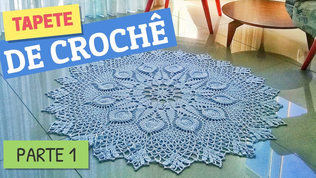 TAPETE DE CROCHÊ REDONDO E FÁCIL 01 - PASSO A PASSO