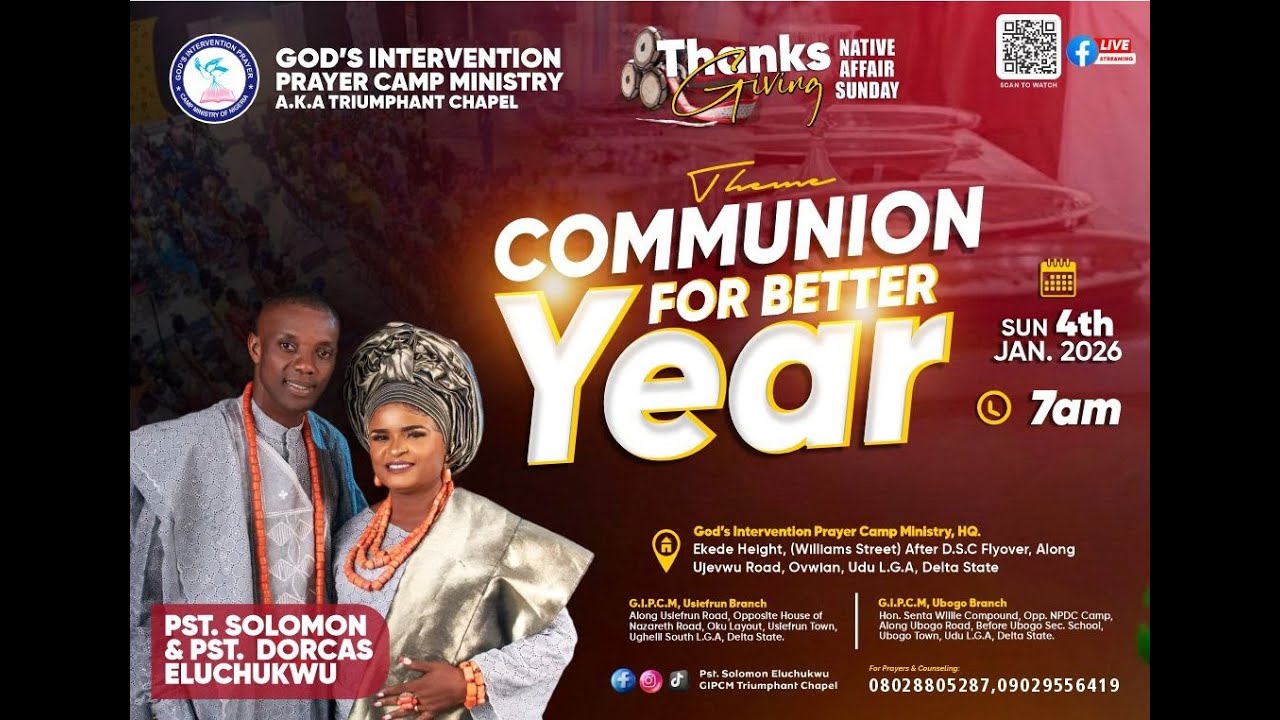 PROPHETIC COMMUNION SERVICE WITH PST SOLOMON ELUCHUKWU