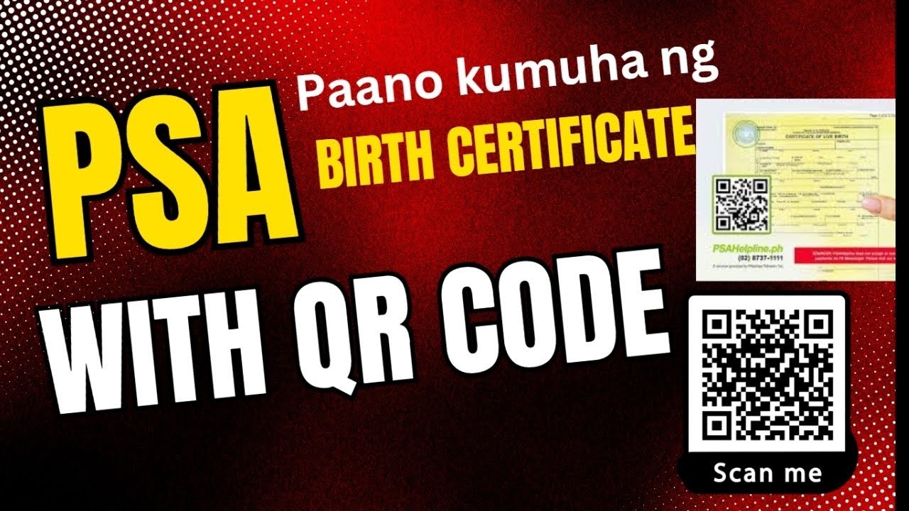 Paano kumuha ng PSA BIRTH CERTIFICATE WITH QR CODE