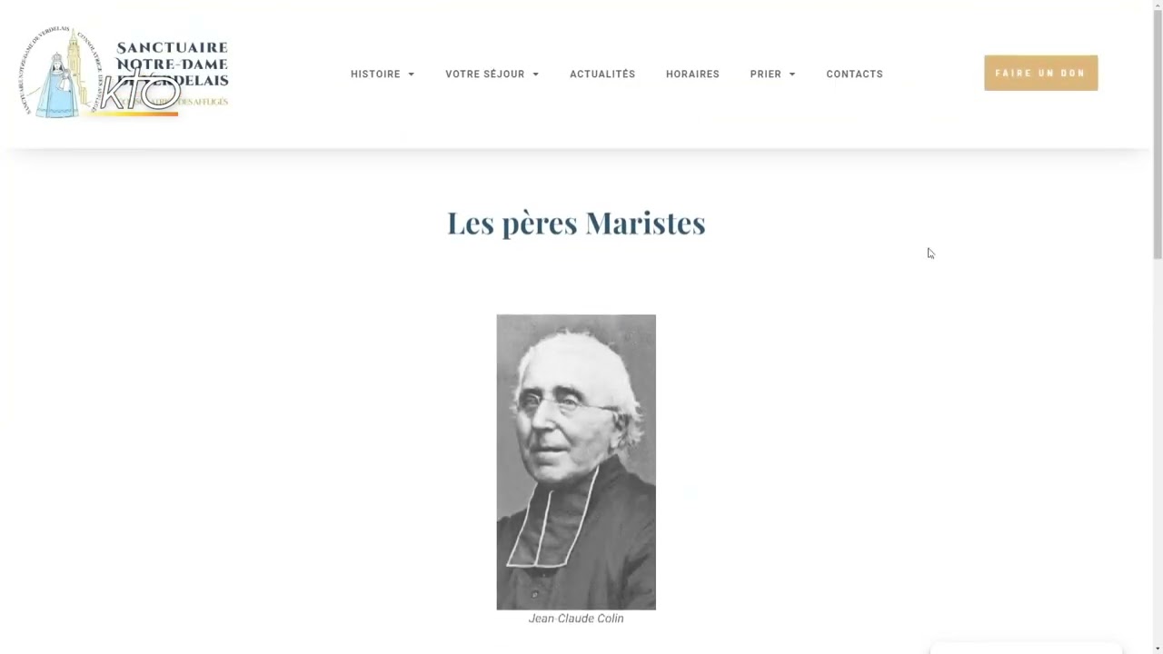 Le site web du Sanctuaire Notre-Dame de Verdelais