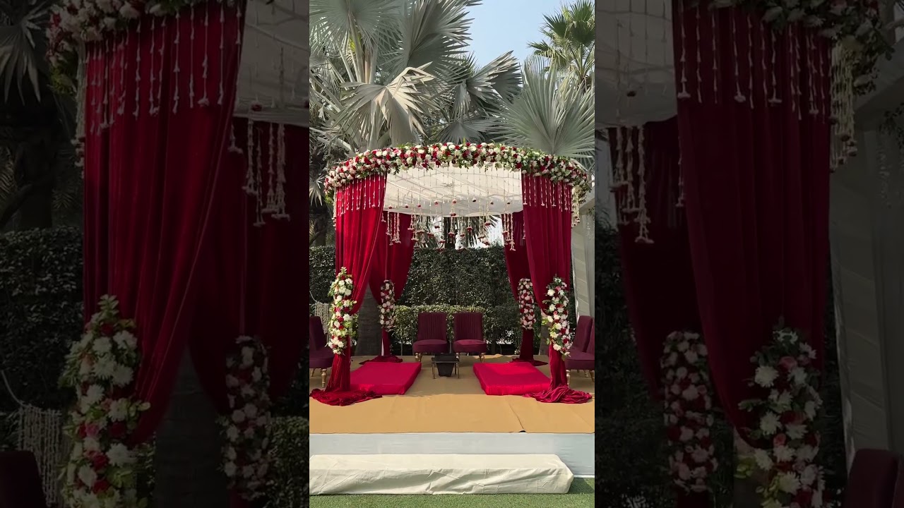 Beautiful Vedi Décor for Outdoor Wedding 🌿✨ 