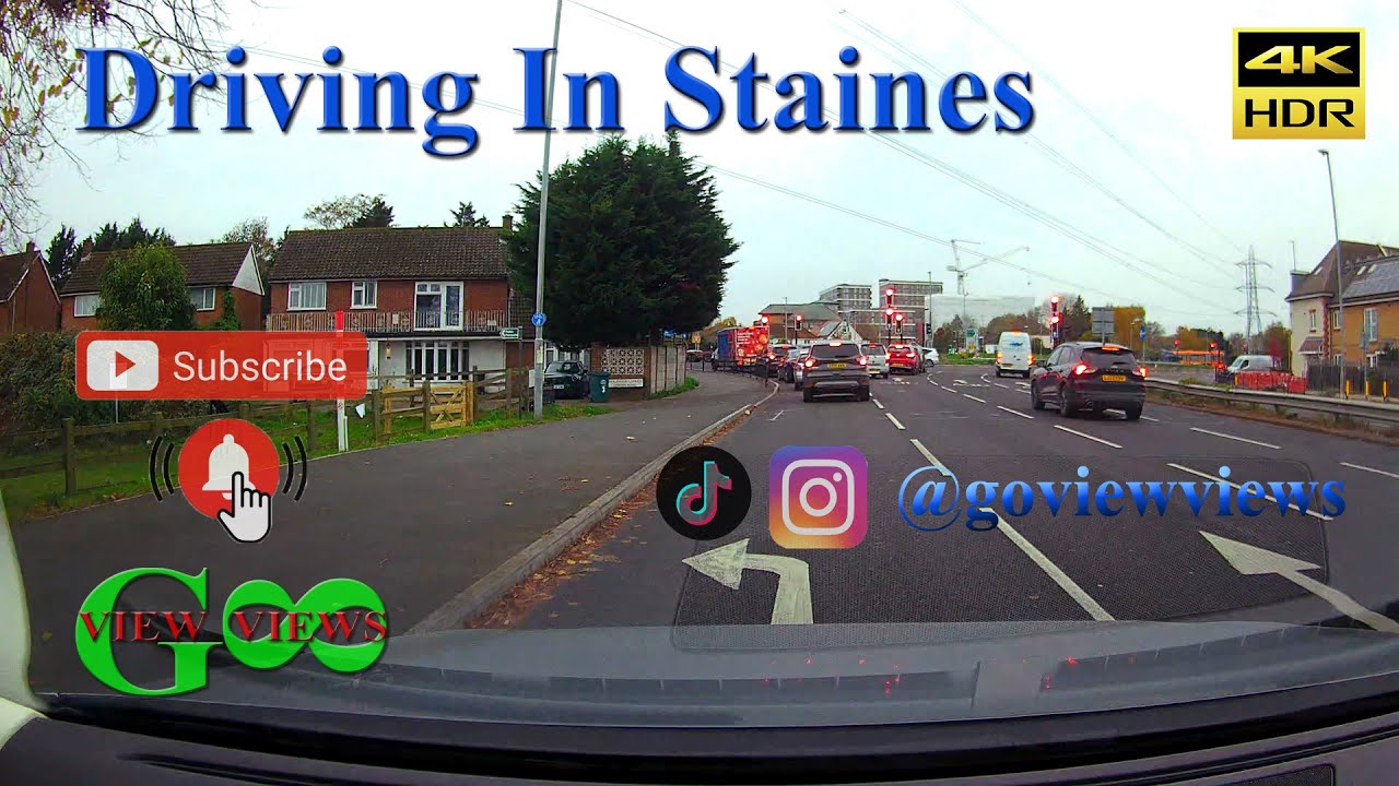 Driving In Staines Surrey Street View Traffic UK