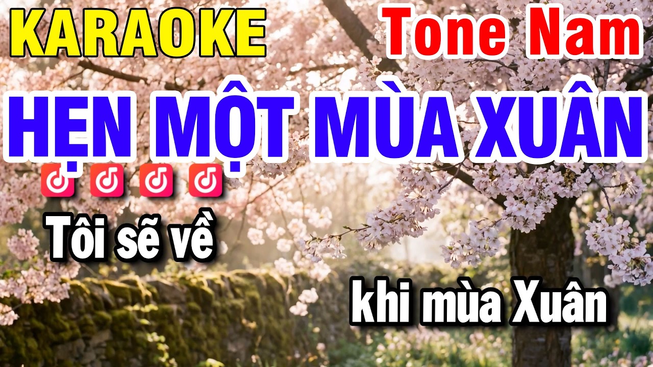 Karaoke Hẹn Một Mùa Xuân Nhạc Sống Tone Nam Beat 2026 | Huỳnh Lê
