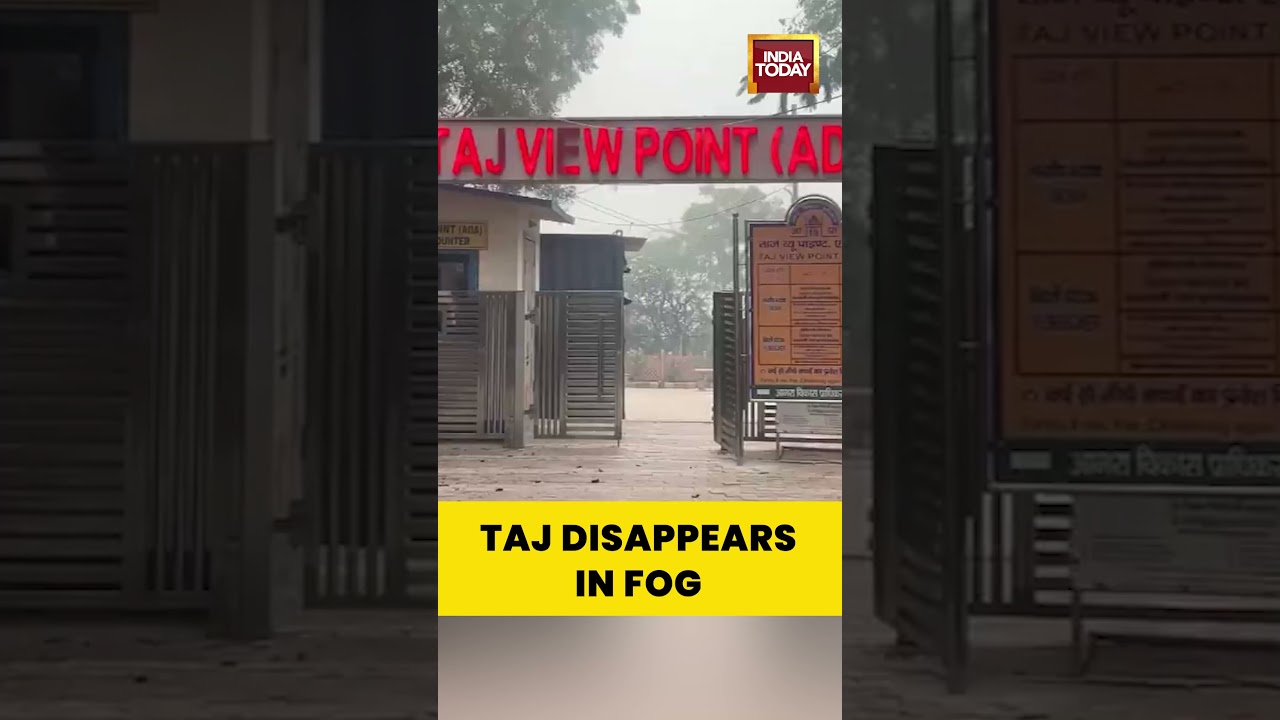 Dense Fog Engulfs Agra | Taj Mahal Disappears Behind Thick Fog | Visuals From View Point