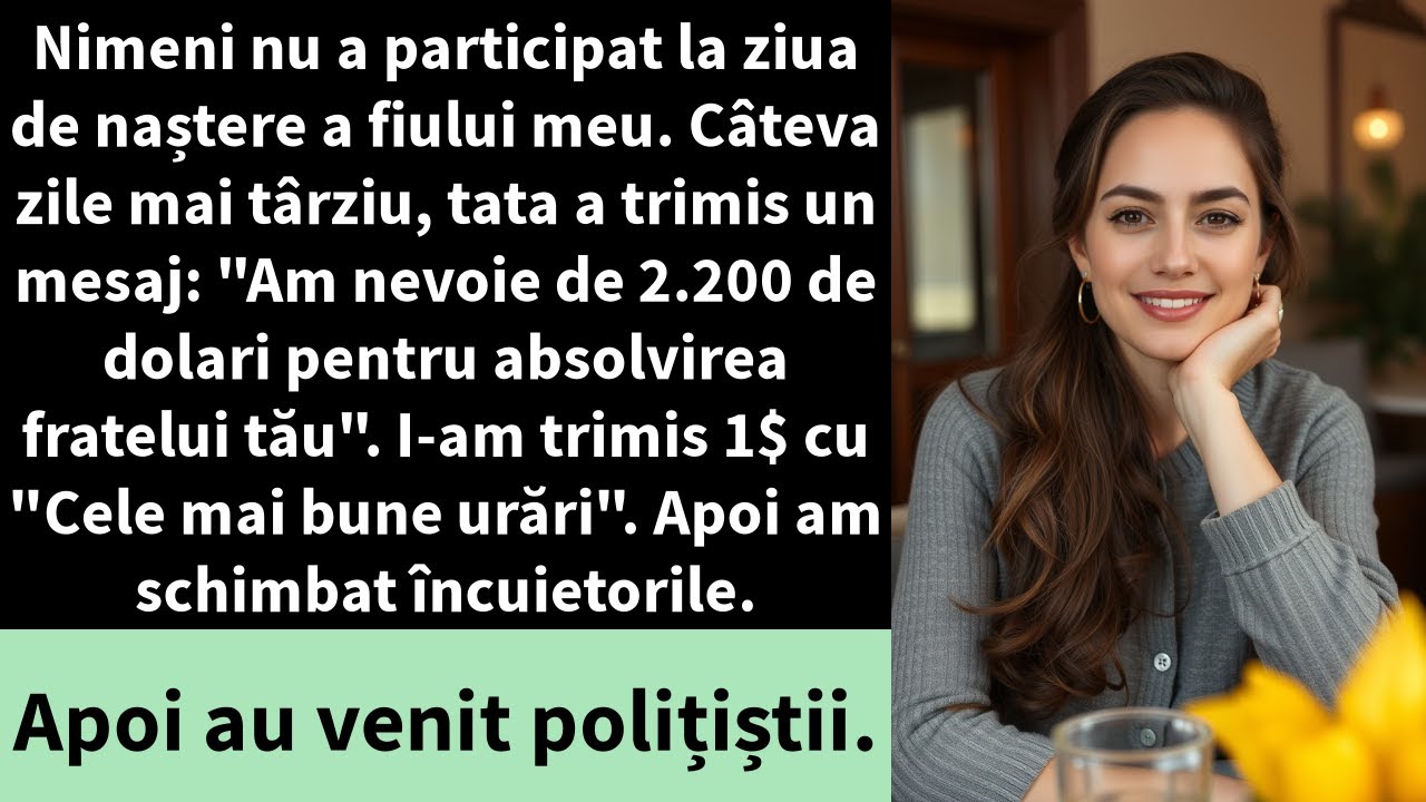 Nimeni nu a participat la ziua de naștere a fiului meu. Câteva zile mai târziu,