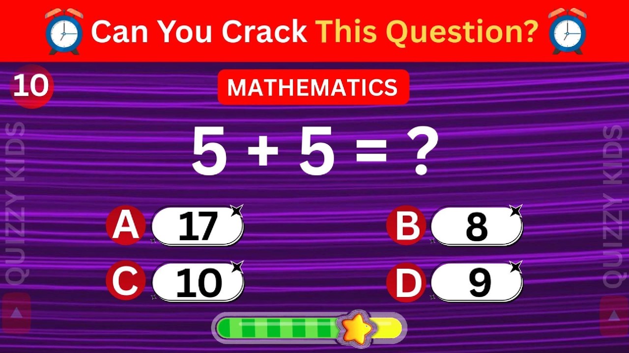 Can You Solve This Grade 1 Math Quiz | Easy Addition Exercise for Kids | Part 1