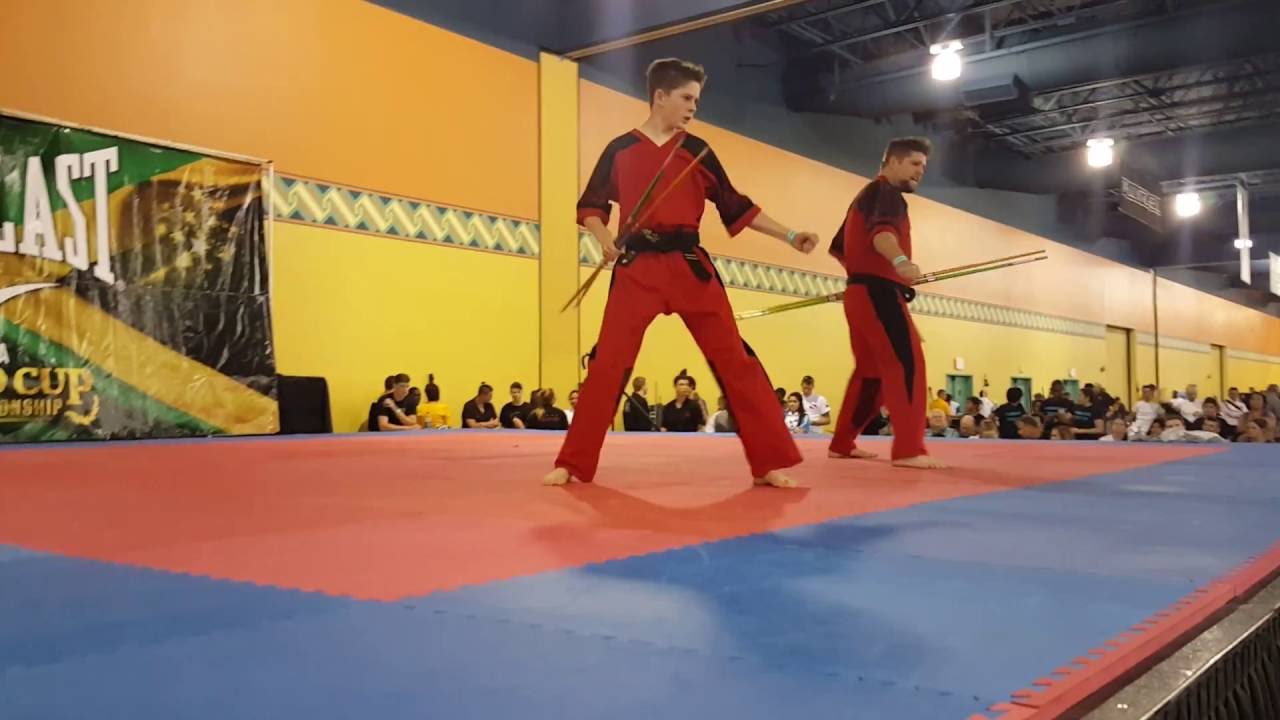 Nathan & Noah Fort Synchronized Weapons double bo staff 2016 US Open