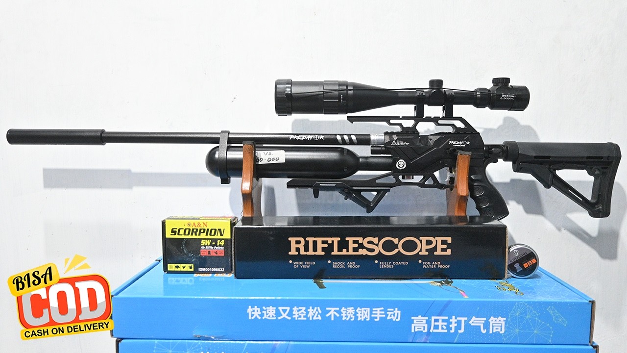 Harga senapan angin PCP BOCAP PREDATOR 500CC fullset (BOCAP RWJ V2 PAKET LENGKAP)