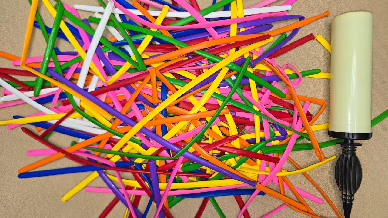Satisfying ASMR Colorful Modelling Balloons | Unlimited Blow & Pop Sounds