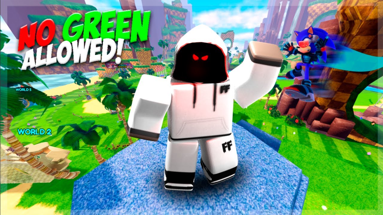 Sonic Simulator But I CAN'T Touch The Color GREEN.. (Sonic Speed Simulator)