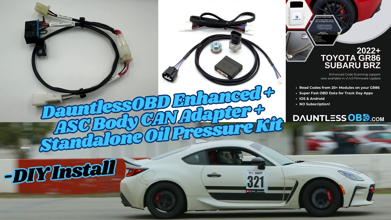 Комплект DauntlessOBD Enhanced + адаптер ASC Body CAN + автономный датчик давления масла - GR86/B...