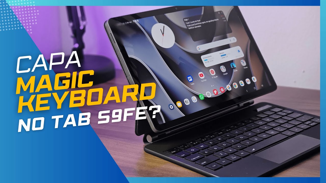 A melhor capa Teclado pro SamsungTab S9 FE /S10 FE!