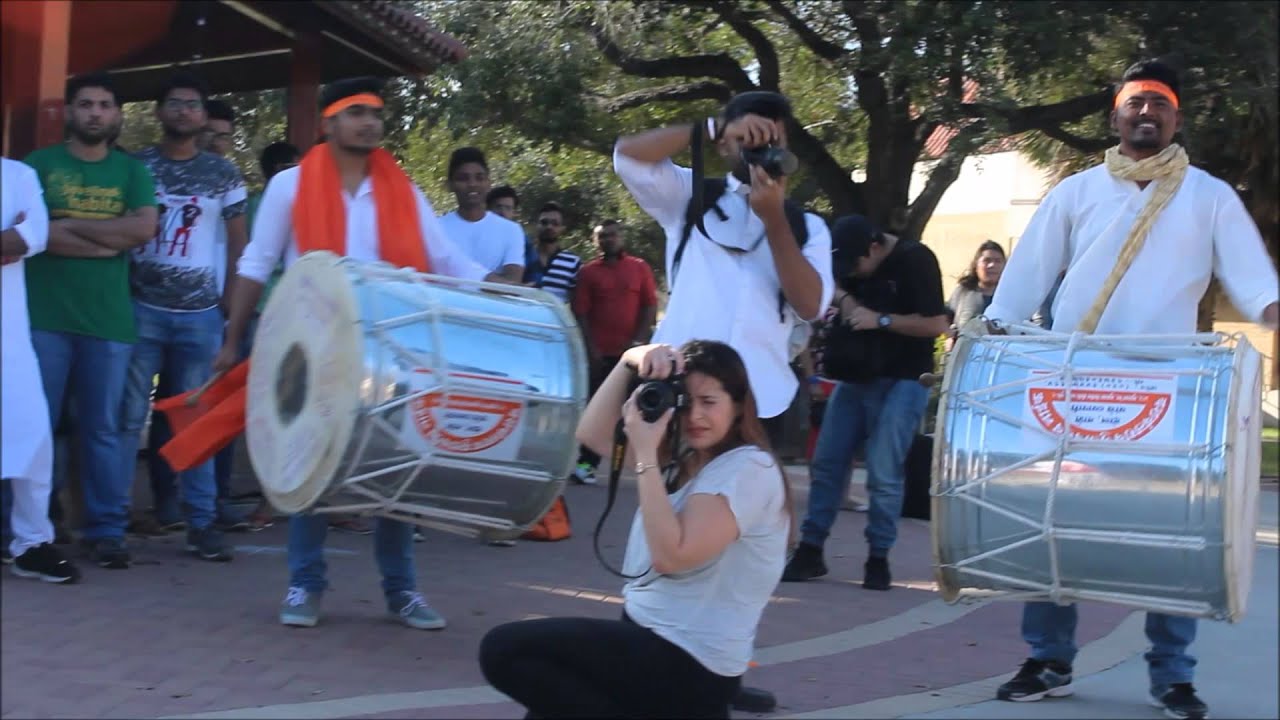 Shiv Jayanti celebration by Dhol Tasha Drummers TAMUK, USA.