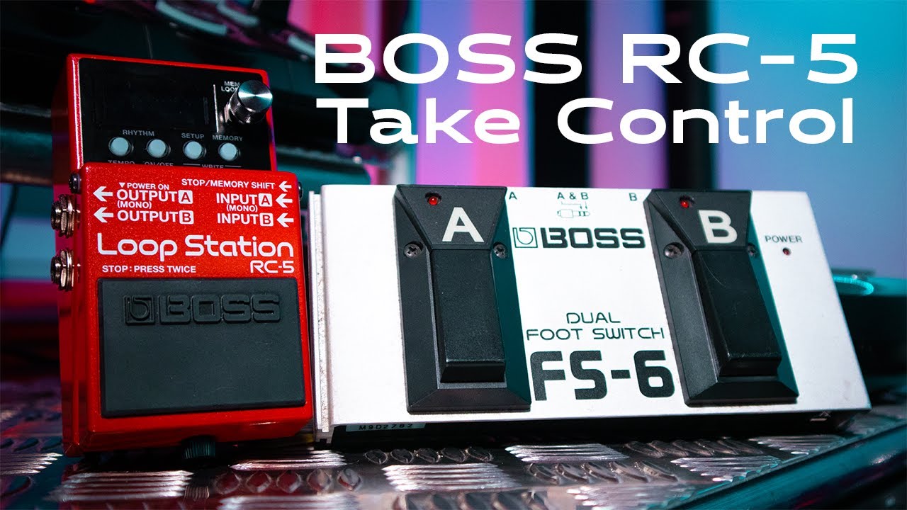 BOSS RC-5 External Foot Switch Setup - Tutorial