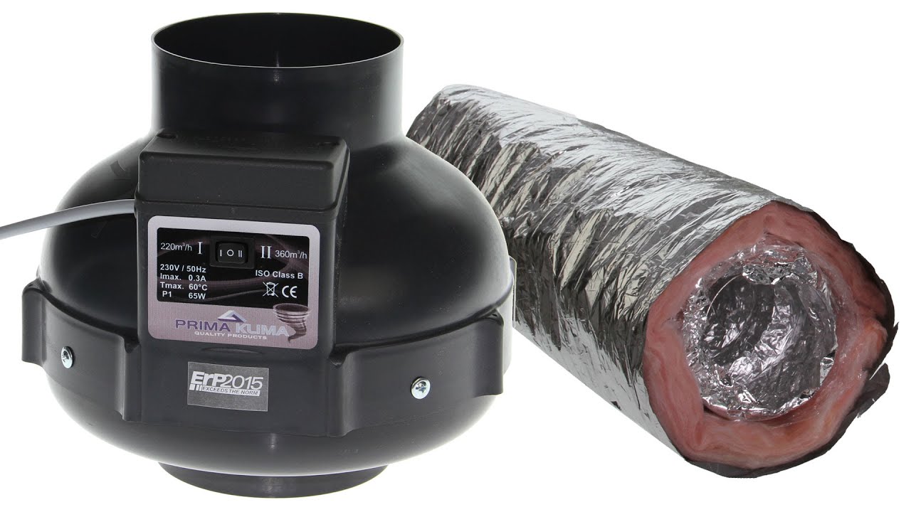 Noise-Level Test Prima Klima Inline Fan 2-Speed 220/360 cbm with Sonodec Ducting