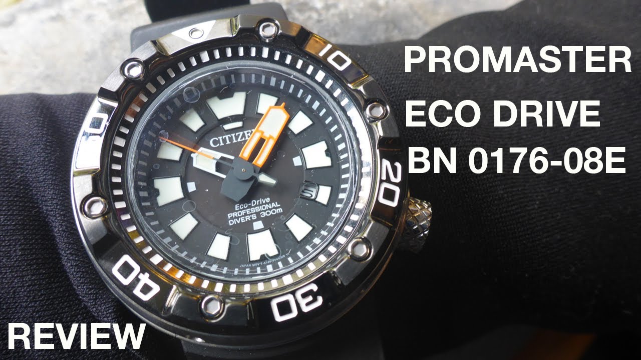 Обзор дайверских часов Citizen BN0176 08E PROMASTER ECO DRIVE Blackzilla
