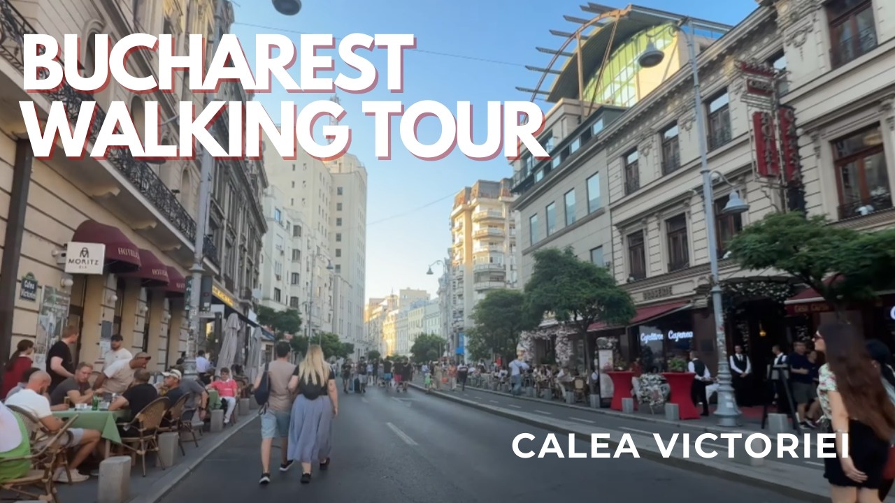 Bucharest Walking Tour 4K | Vibrant Summer Days on Calea Victoriei