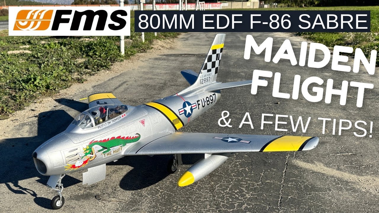 FMS F-86 Sabre, 80-мм EDF RC Jet, первый полет и несколько советов