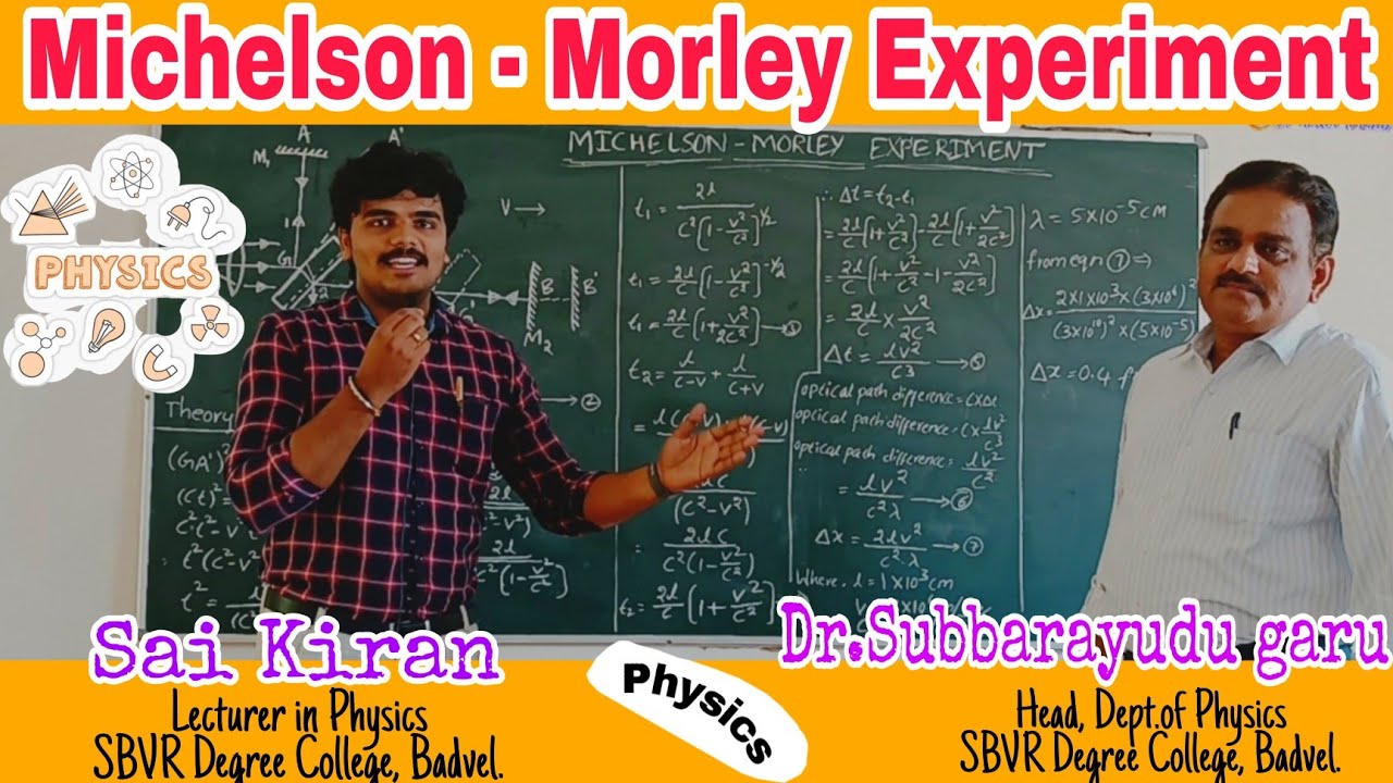 Michelson  Morley Experiment | Semester - I Physics | English and telugu