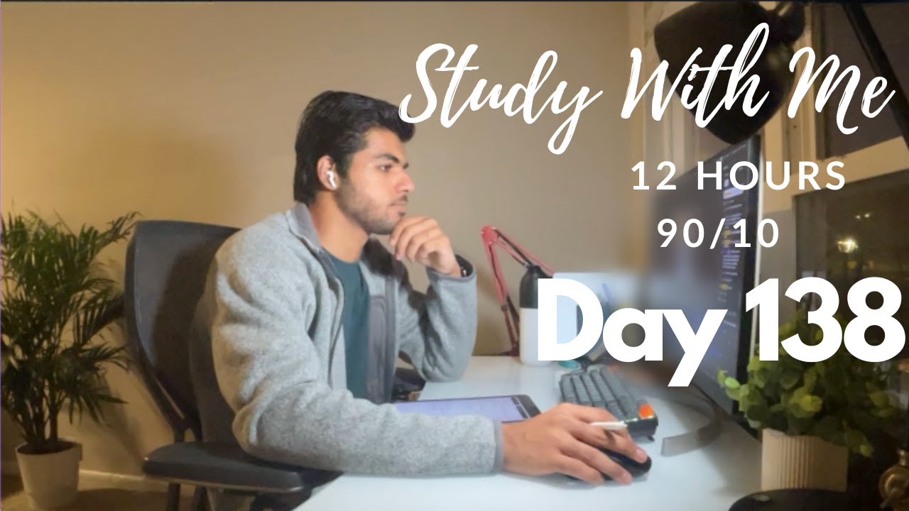 12 Hour Live Study With Me|Medical Student|90/10 Pomodoro 🍅| Rain Sounds🌧️|Day 138