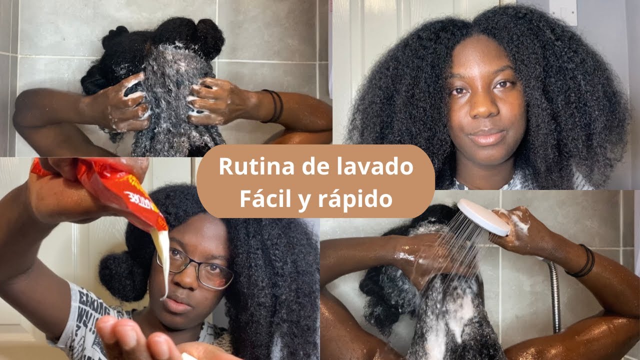 Cómo lavar el cabello Afro natural fácil y rápido | Mi rutina de lavado.