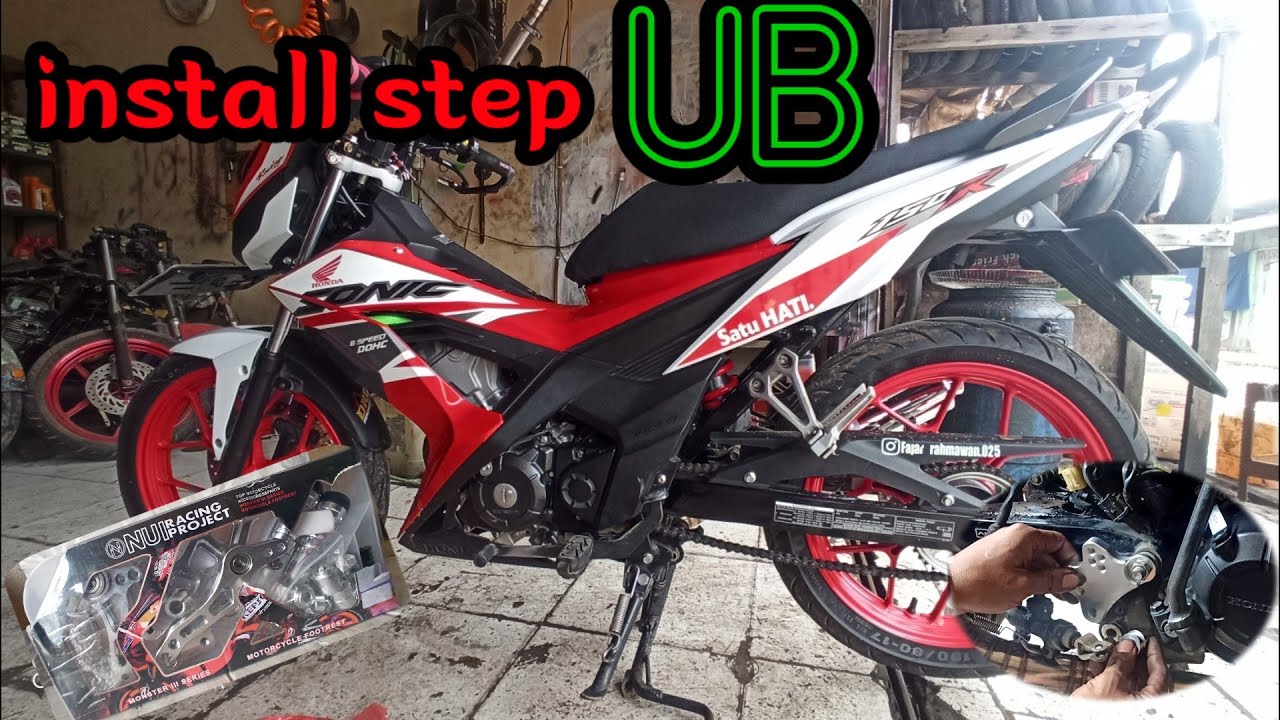 Cara Memasang Step Underbone di motor Sonic.