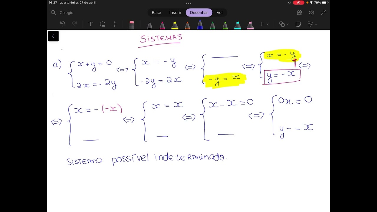 Sistemas de Equações - método da substituição (aula 1)
