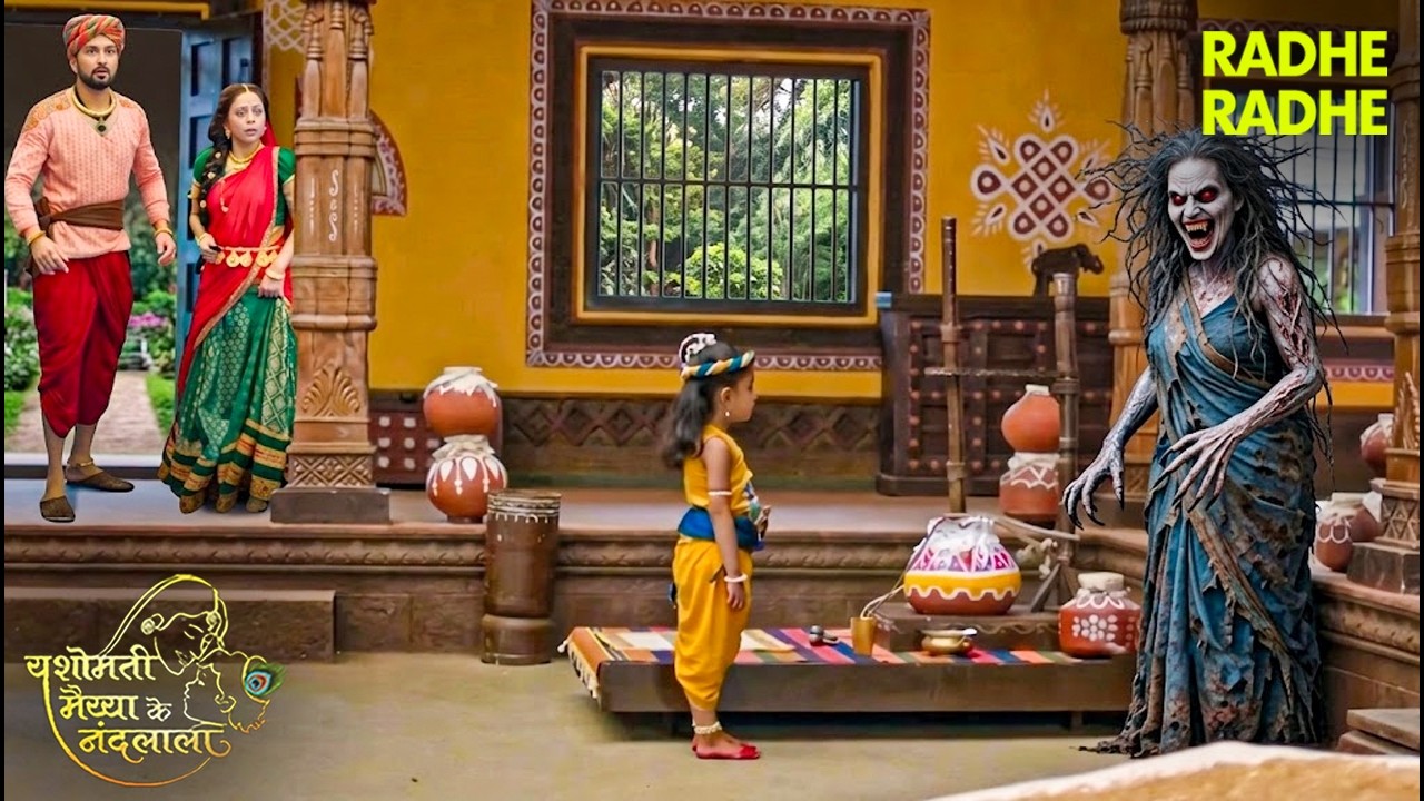 श्री कृष्णा लीला | कान्हा के घर पहुँची खतरनाक चुड़ैल! क्या बच पाएंगे नन्हे कृष्ण? 😱 | Radhe Radhe