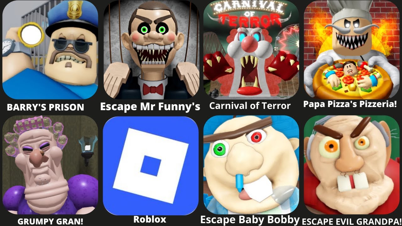 ESCAPE BARRY'S PRISON RUN! (OBBY),Escape Mr Funny's ToyShop! (SCARY OBBY),Escape The Carnival