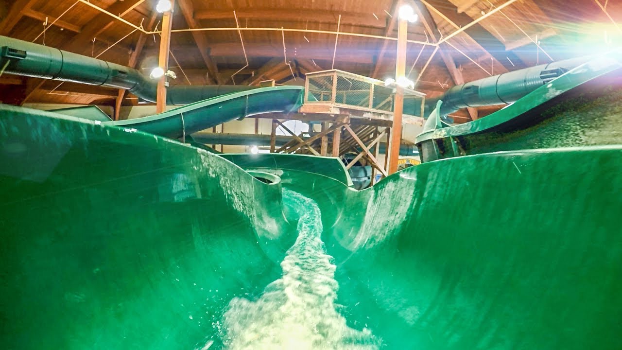 Great Wolf Lodge Wisconsin Dells - Totem Towers Waterslide | Track 1 Onride POV