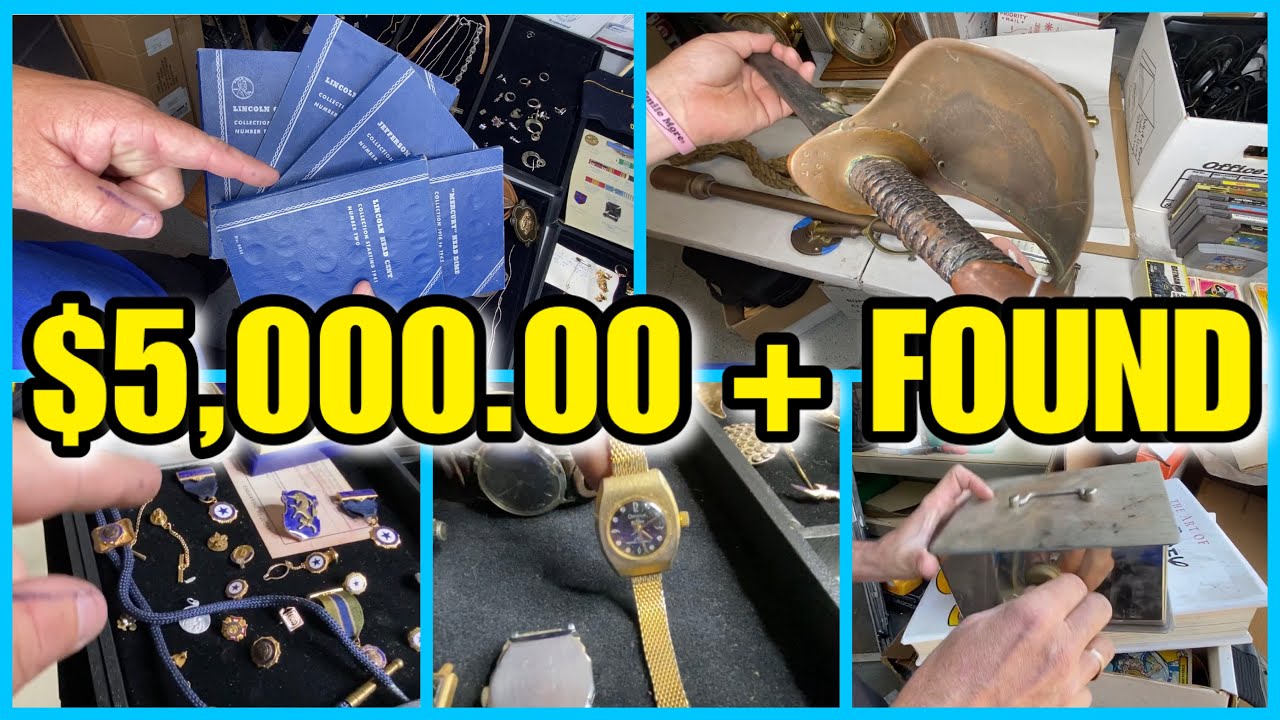 $5,000.00 PLUS IN TREASURE FOUND ~ coins ~ silver ~ military ~ I bought an abandoned storage unit