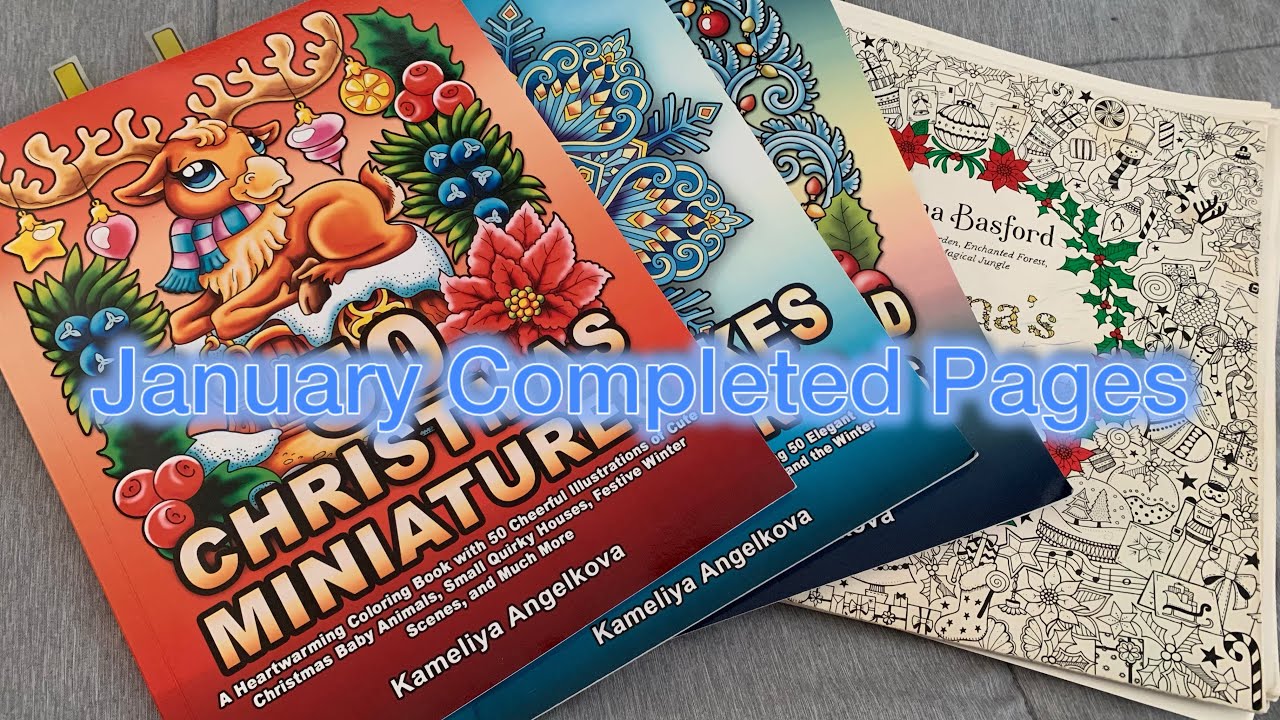 January Completed Pages 2025| Adult Coloring