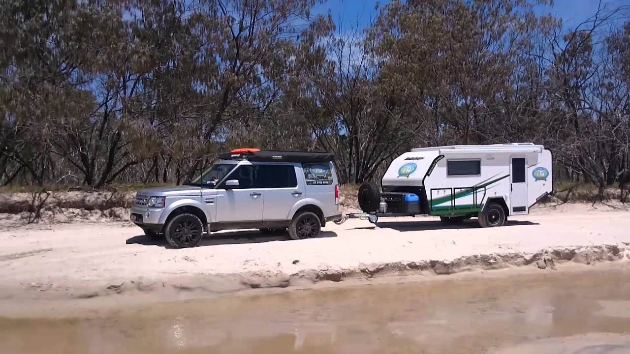 Rhinomax new Discovery Hybrid Off Road caravan on sand