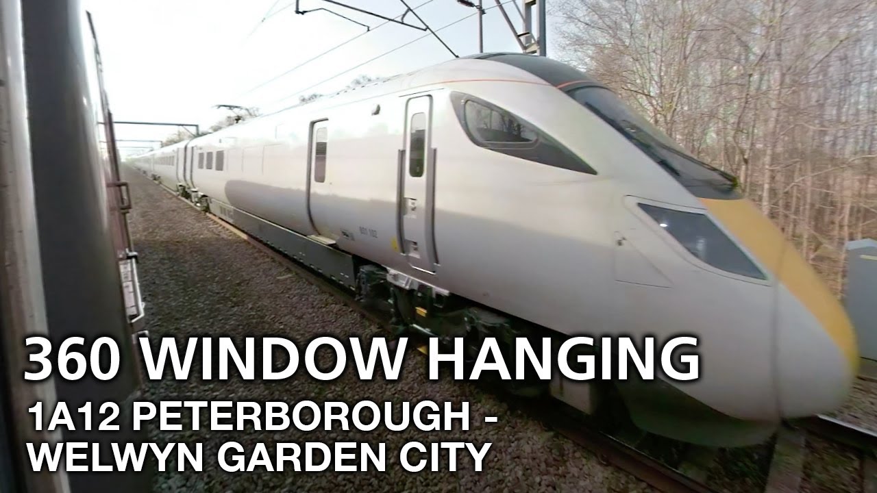 1A12 Peterbourough to Welwyn Garden by HST in 360º (View in 4K)